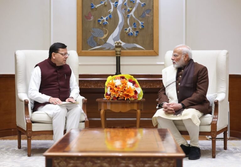सीएम धामी ने की पीएम मोदी से मुलाकात
