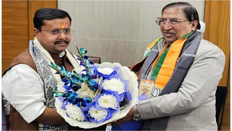 भाजपा राष्ट्रीय सह-कोषाध्यक्ष एवं सासंद राज्यसभा डॉ. नरेश बंसल ने नवनियुक्त भाजपा राष्ट्रीय अध्यक्ष नितिन नवीन से की शिष्टाचार भेंट