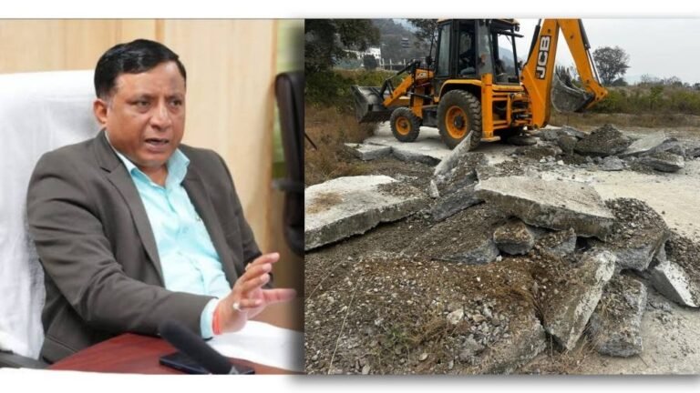 अवैध प्लॉटिंग पर एमडीडीए का सख्त प्रहार, 2026 में भी उपाध्यक्ष बंशीधर तिवारी के नेतृत्व में ध्वस्तीकरण अभियान जारी